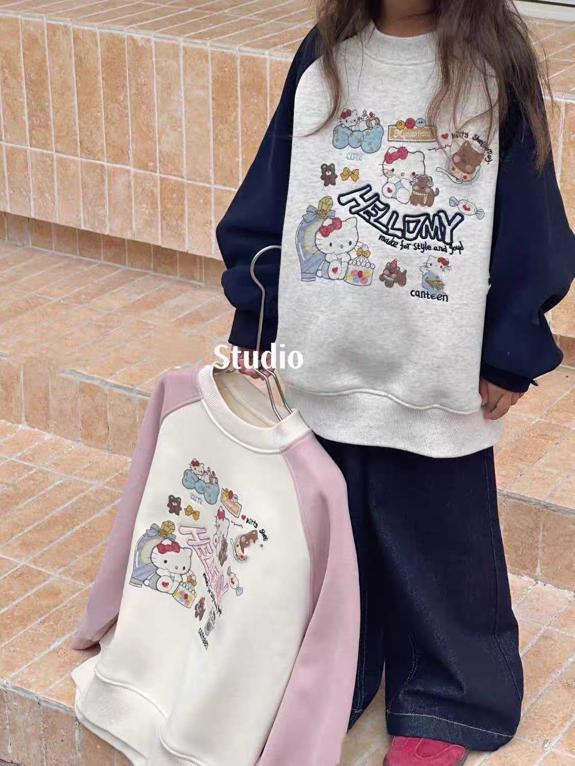 女童加绒卫衣秋冬款2025新款儿童洋气时髦加厚上衣中大童休闲外套