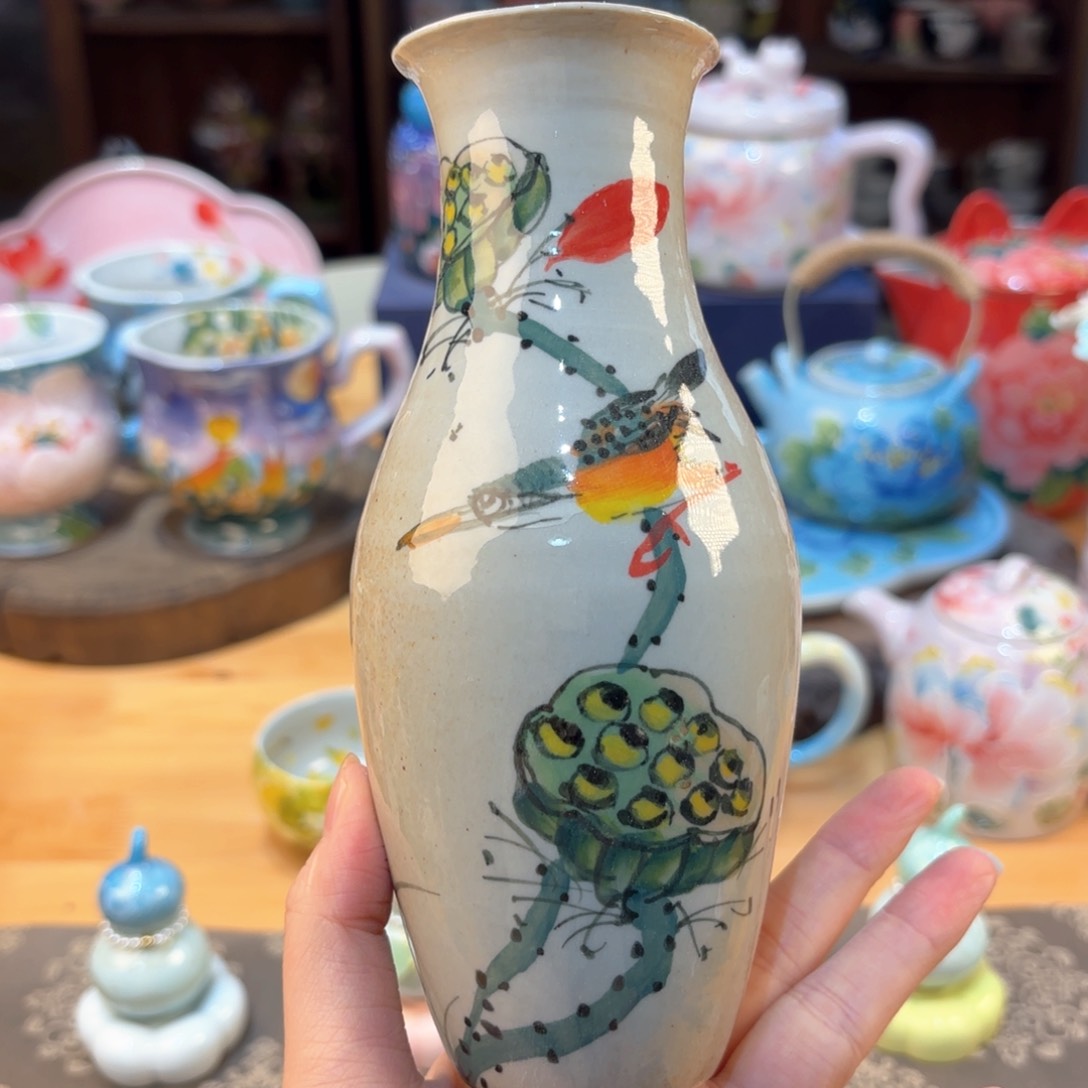 景德镇手绘高温釉下彩陶瓷茶具