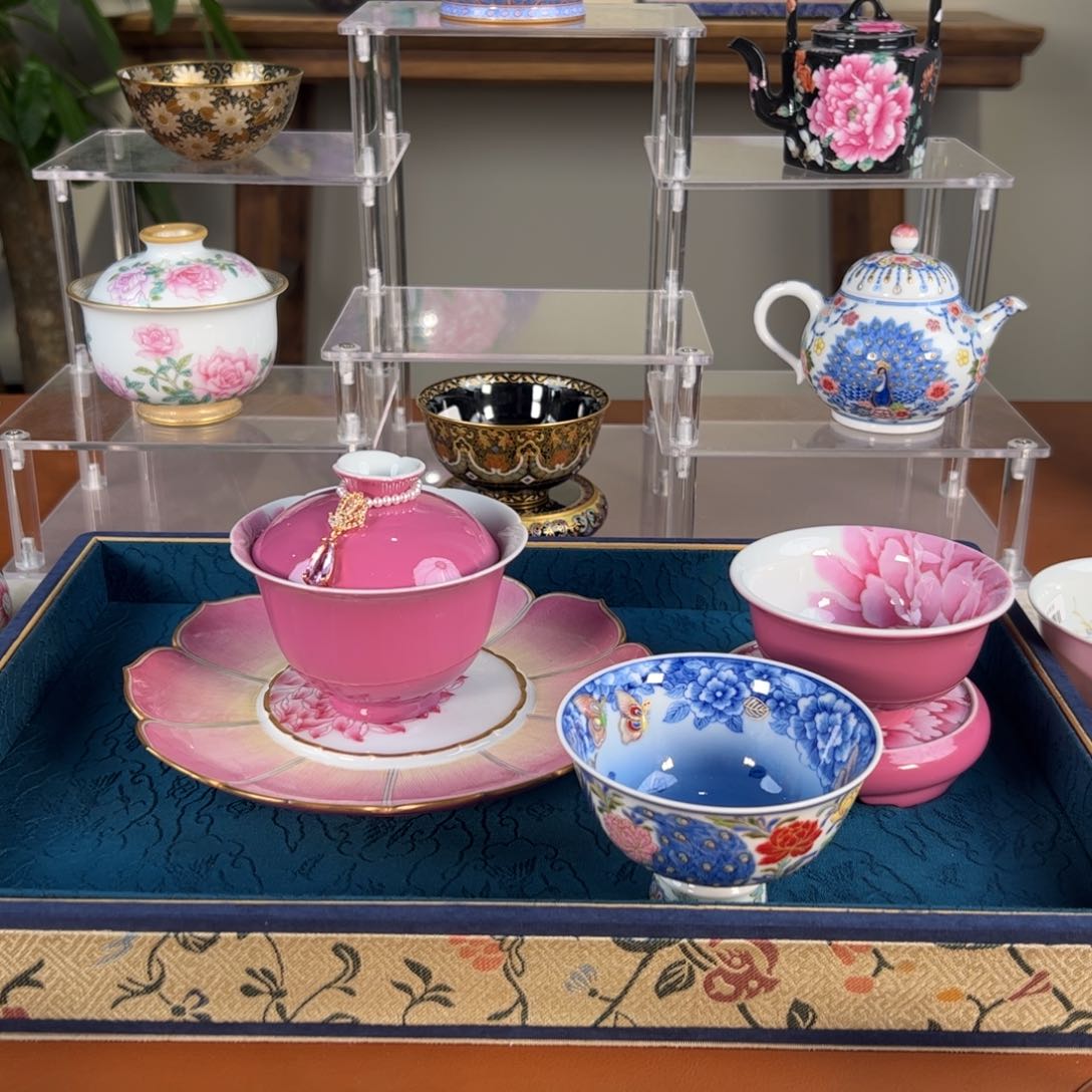 萍**逢纯手工手绘 高端茶器
