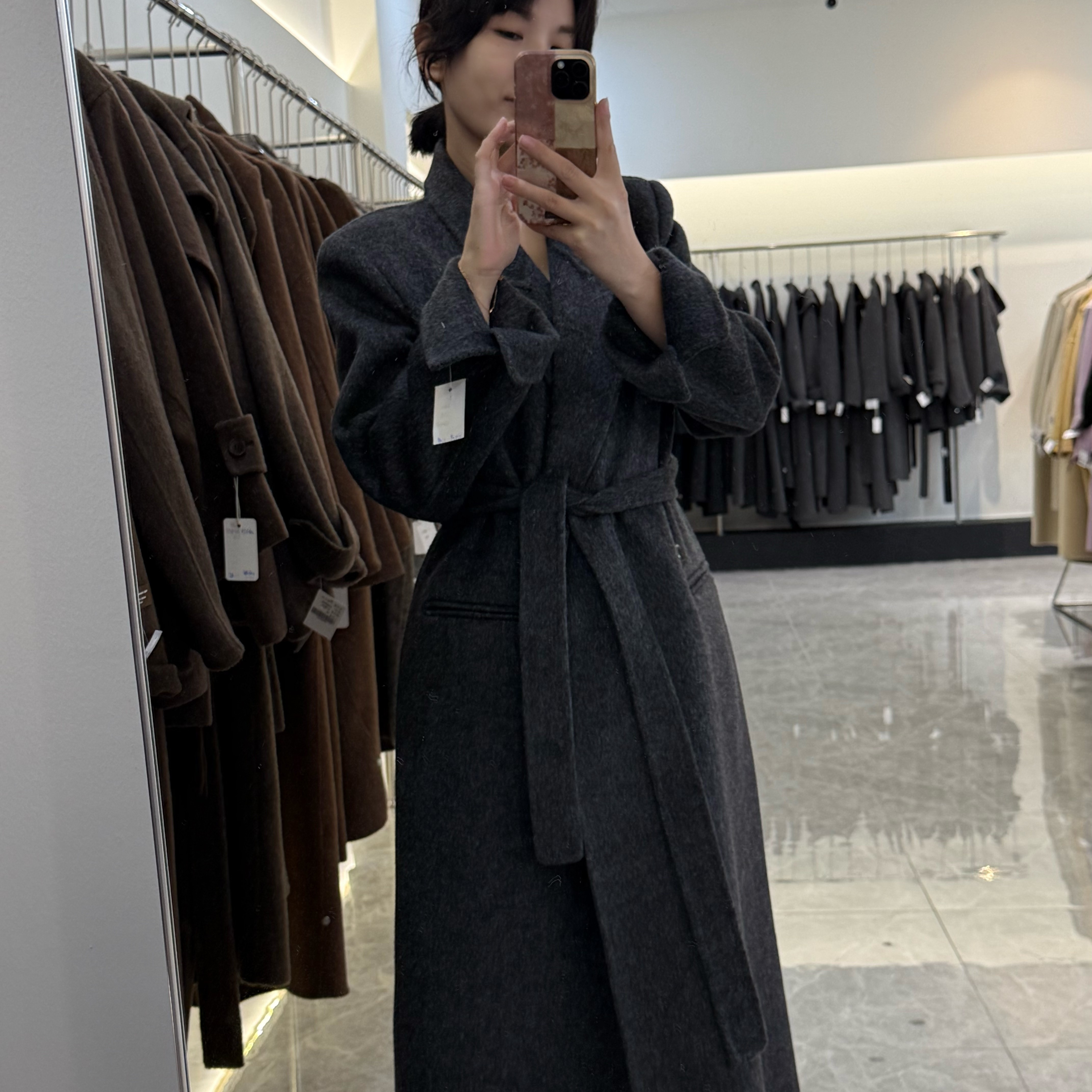 ZIJIN/烟雨 双面羊毛大衣女2024年新款秋冬加厚韩版双面呢外套