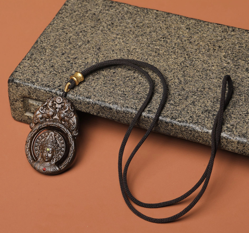 非金属木质吊坠 【甄选藏品】时来运转观音吊坠