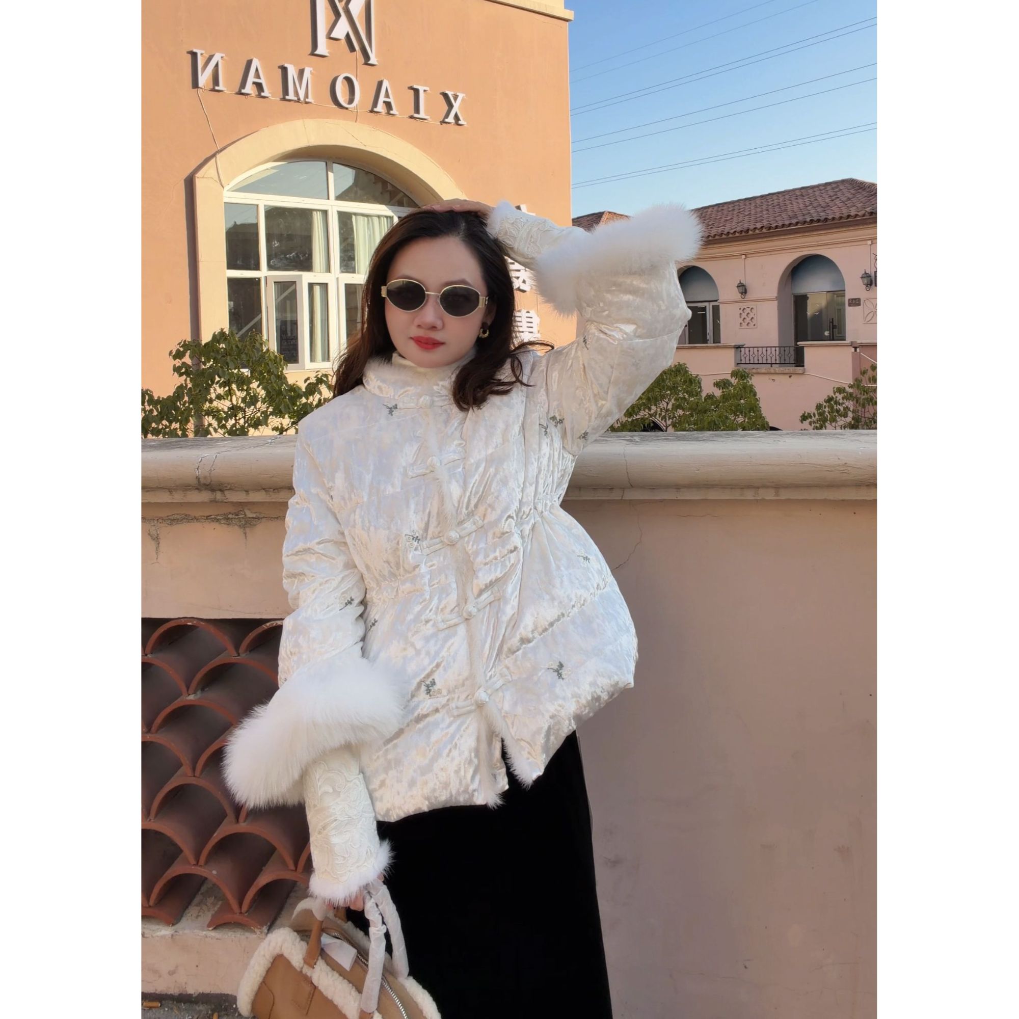 【新中式小蛮腰】丝绒羽绒服MYNS5501