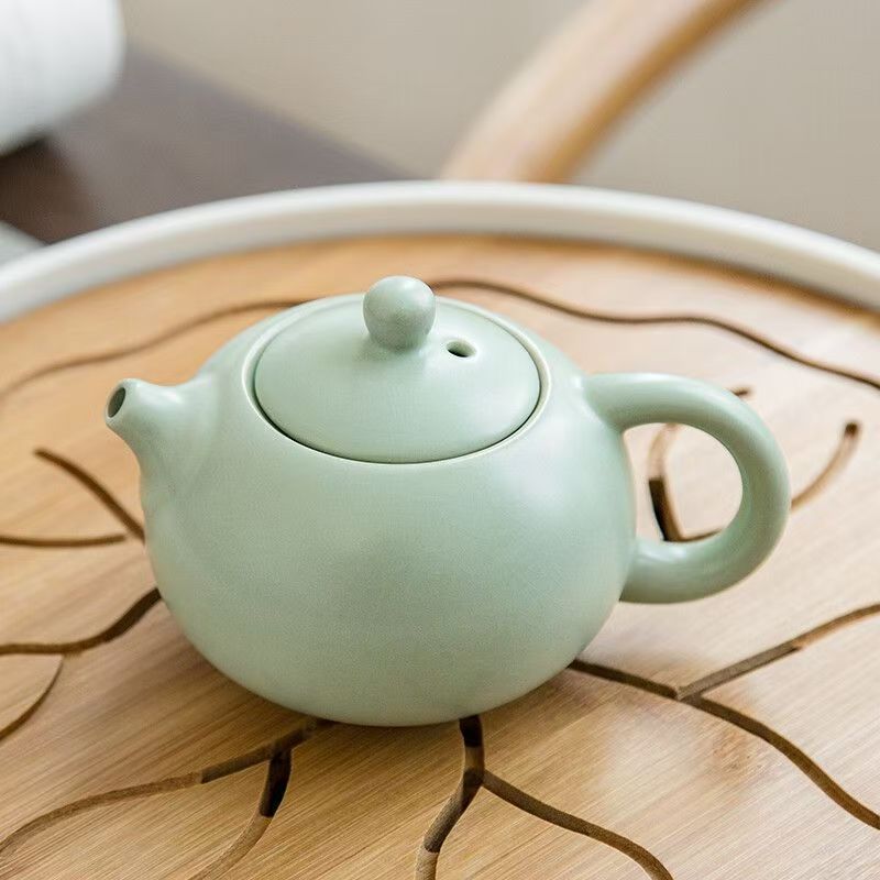 汝窑茶具茶壶豆绿色西施壶单壶