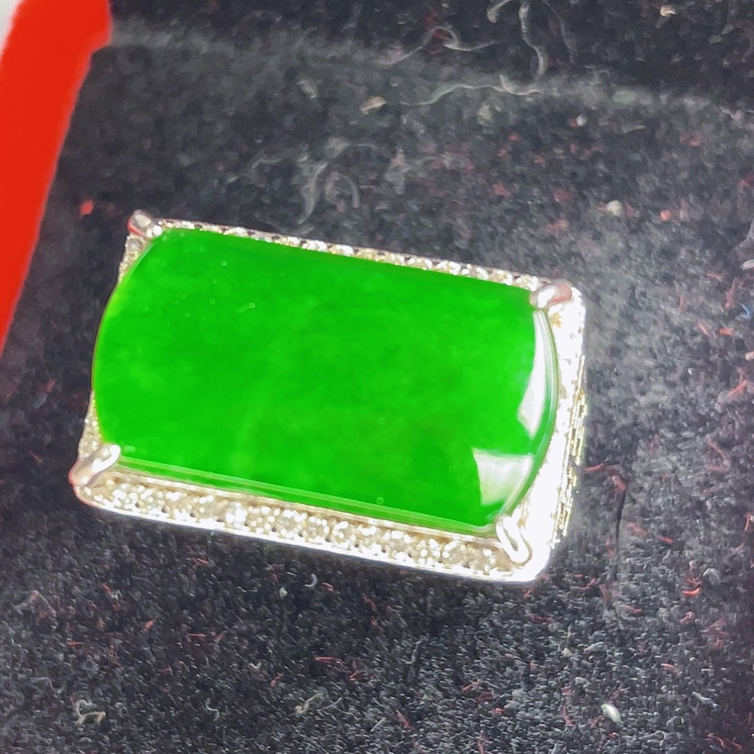 翡翠吊坠(不含链)银S925镶嵌