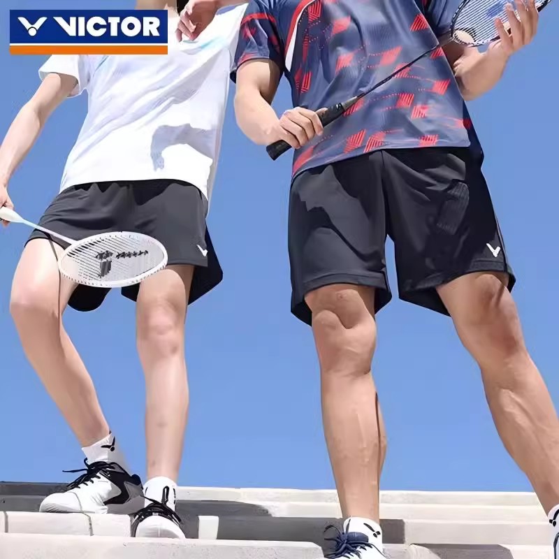 正品威克多victor胜利羽毛球服男女训练系列针织运动短裤R-30201