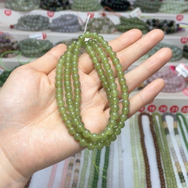 和田玉未镶嵌颈饰?**?6m m