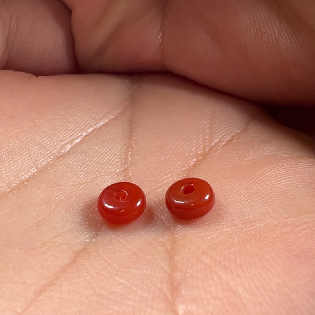 南红玛瑙隔片6.8未镶嵌人**海