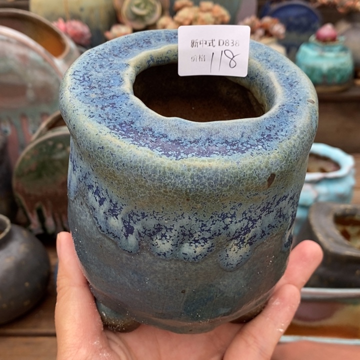 粗砂花盆1987盆新中式D838
