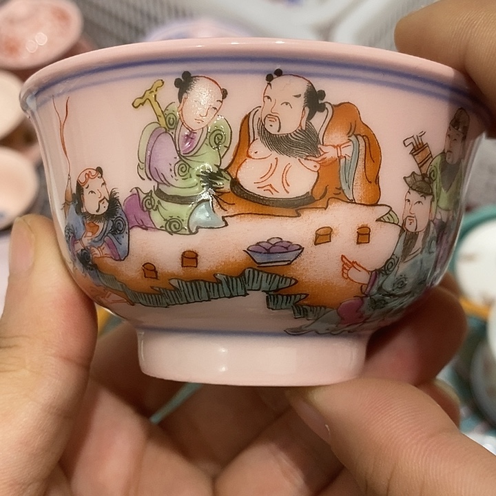 陶摆件景德镇陶瓷主人杯2344