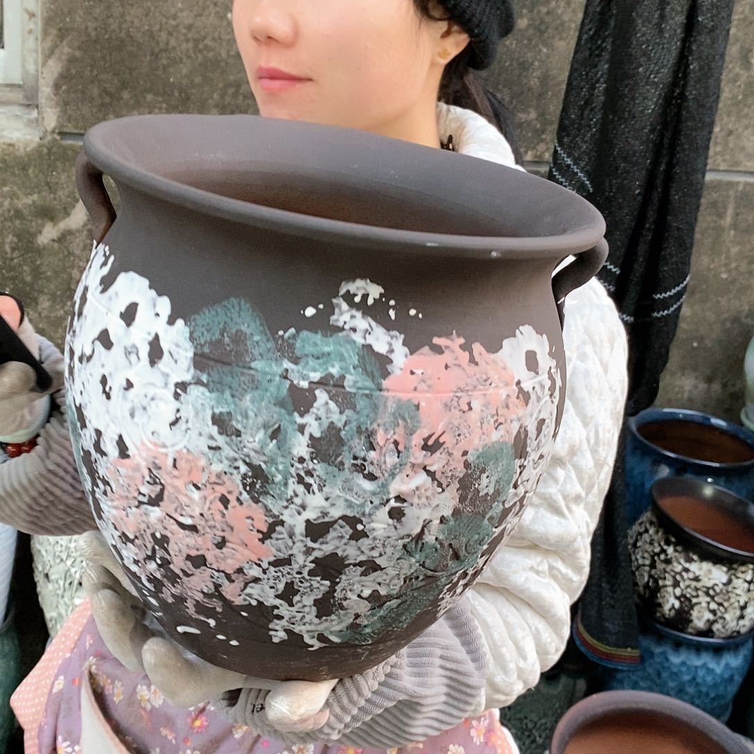 紫砂花盆正品口25高25