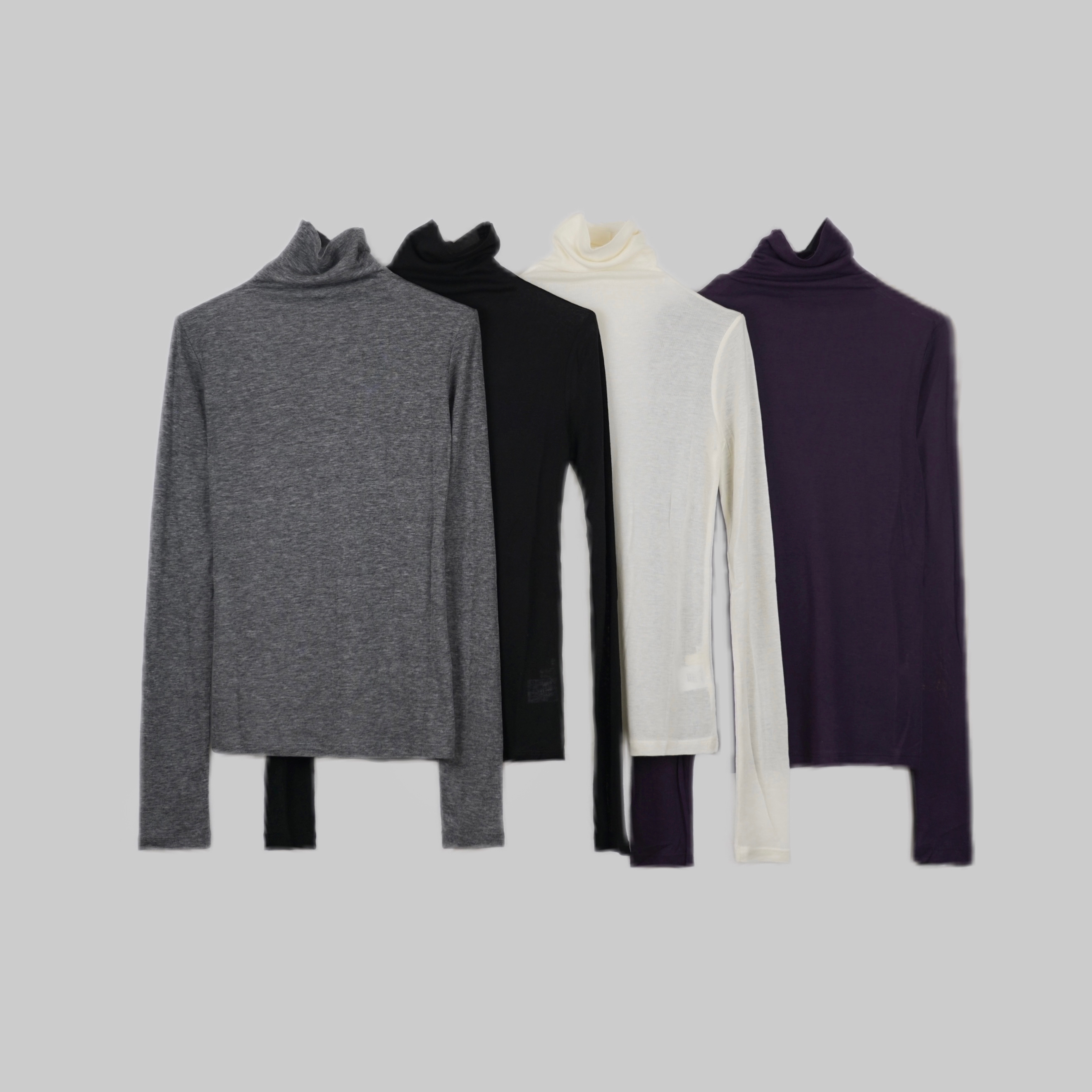 2025四季款简约莱赛尔打底衫气质高领羊毛上衣薄款柔软舒适百搭