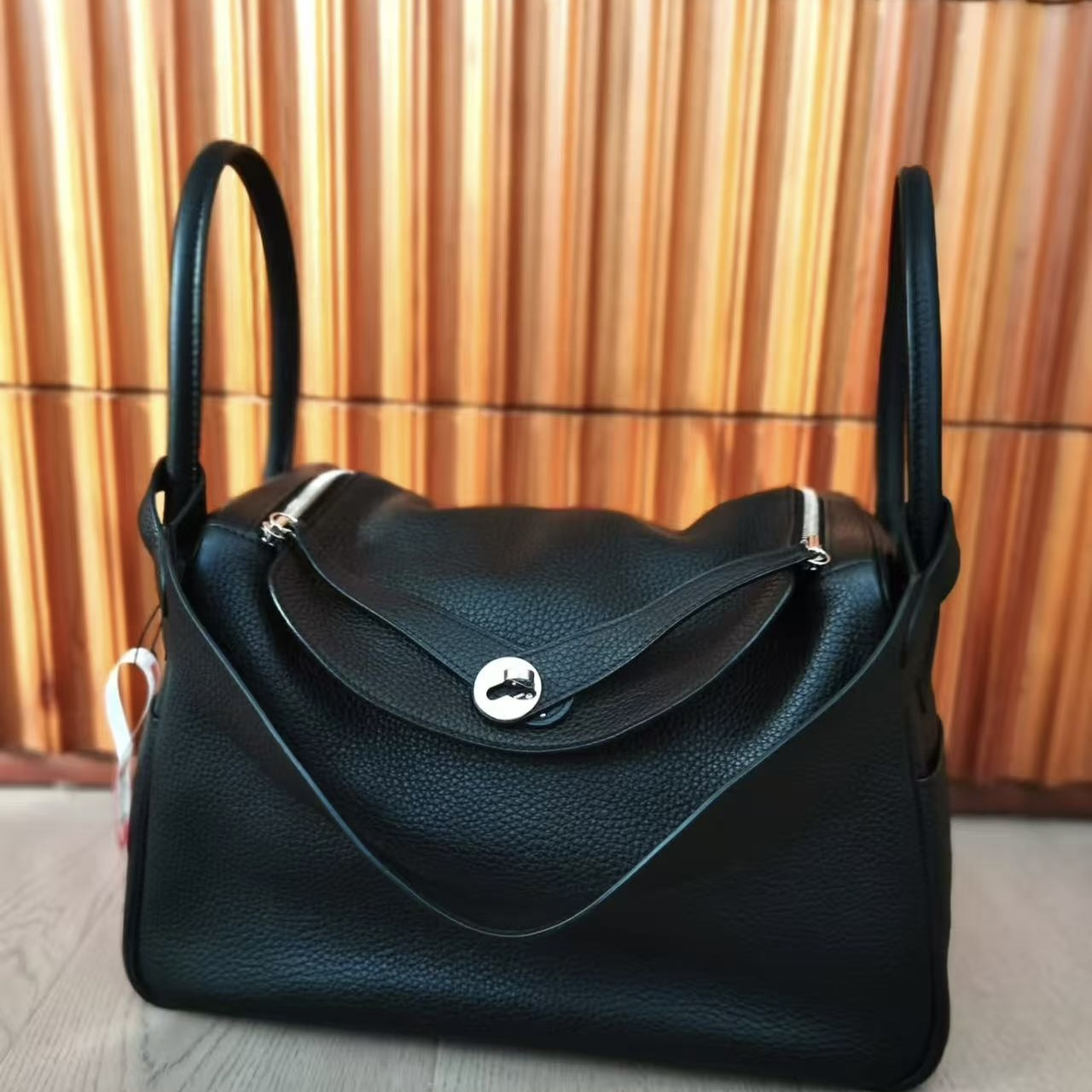 99新 Hermes/爱马仕 【老于】lindy34黑银扣tc皮框o单肩包