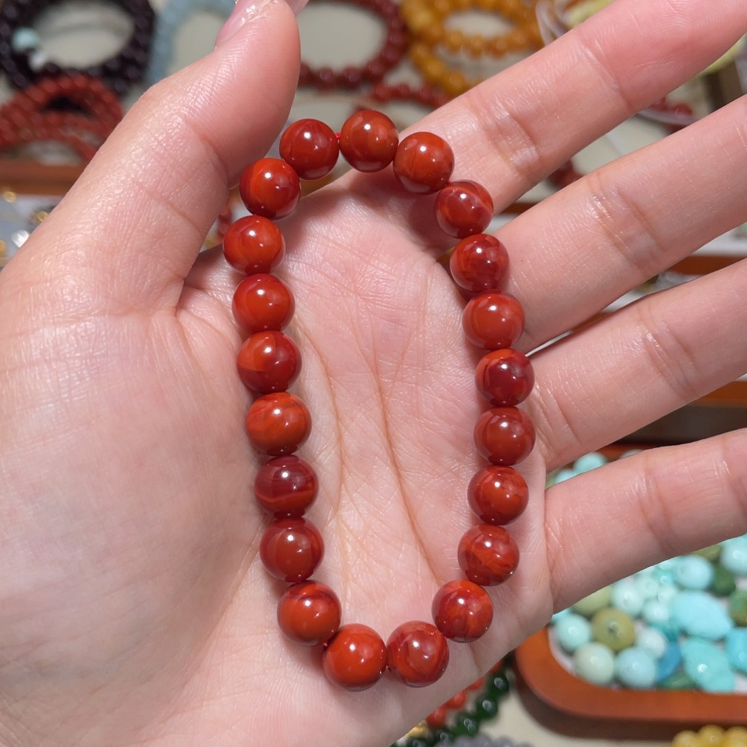 南红玛瑙手串未镶嵌