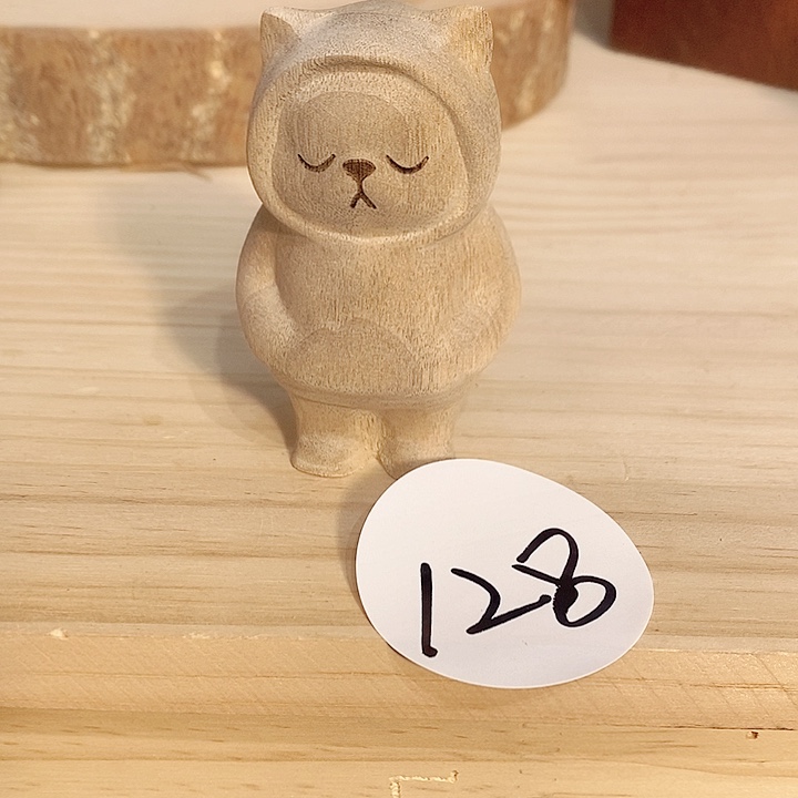 木木雕摆件可爱卡通