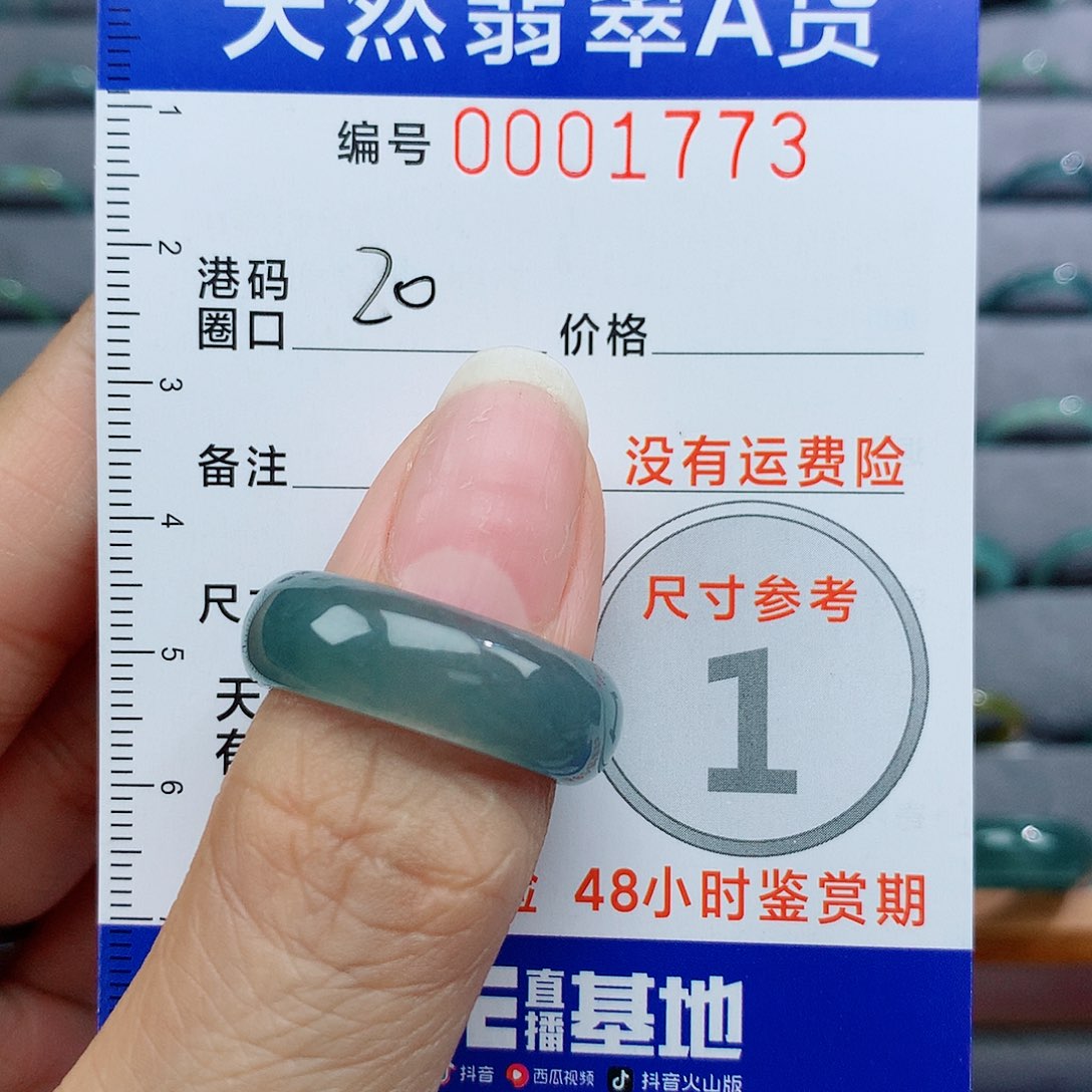 翡翠未镶嵌戒指天然
