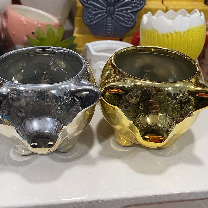 陶盆有孔 瑕疵针孔漏釉介意勿拍口 7高7