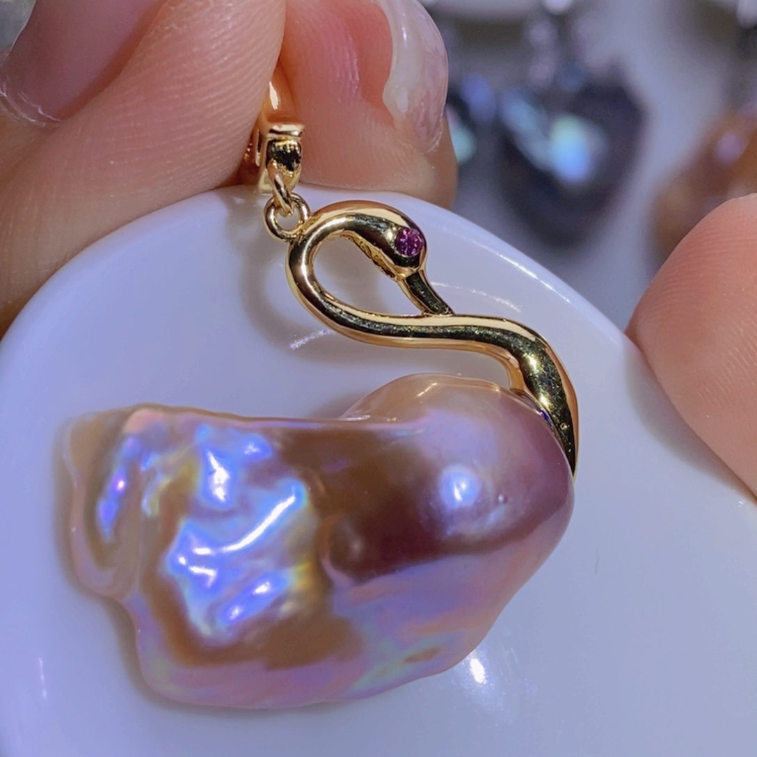 银S925镶嵌淡水珍珠珍珠