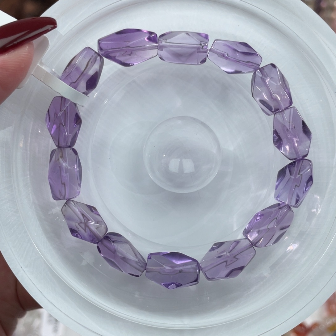 未镶嵌水晶手串006巴西紫水晶随行9m+