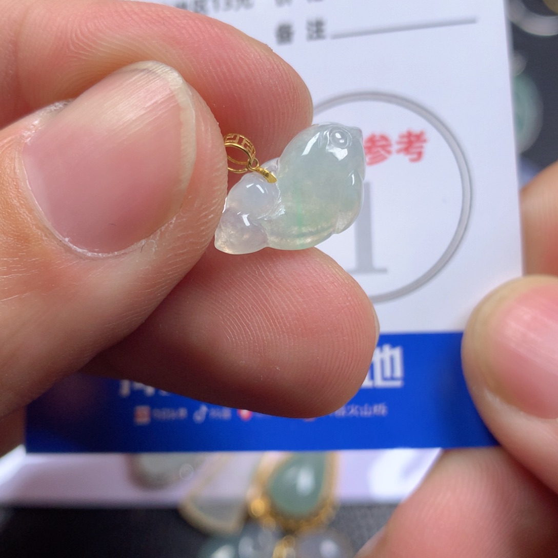 【闪购商品】翡翠颈饰18K金镶嵌翡翠