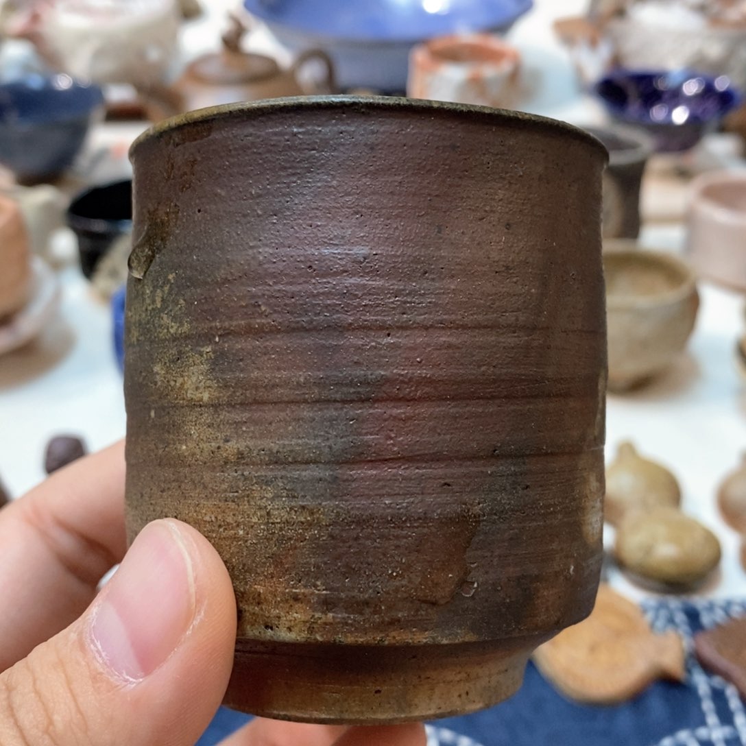 柴烧侘寂粗陶茶具 