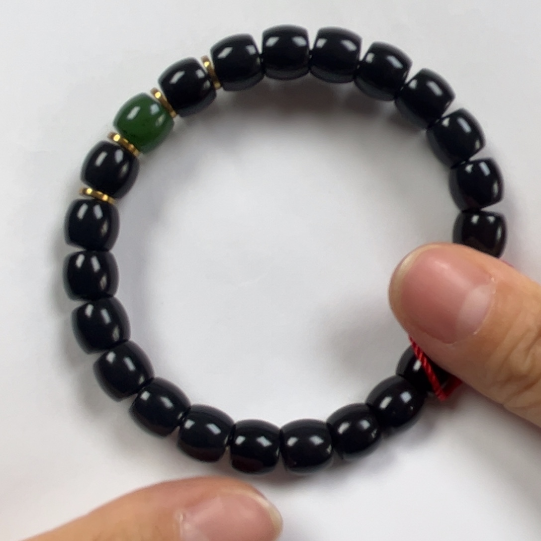 和田玉手链未镶嵌卡9直切珠宝级