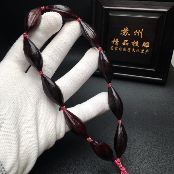 【紫皮素核】1.3*3.2左右天然紫皮老核老料橄榄核手串手把件