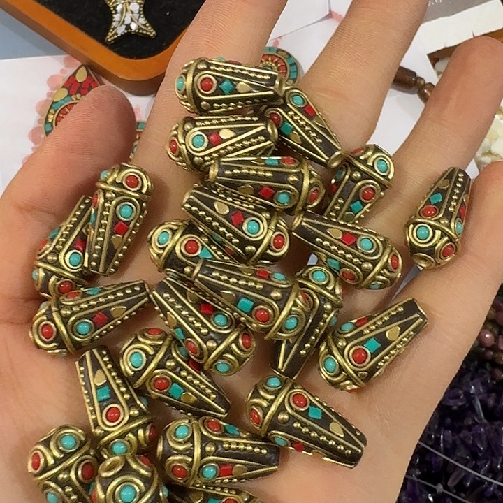 玛瑙/玉髓合金珠宝半成品2个水滴