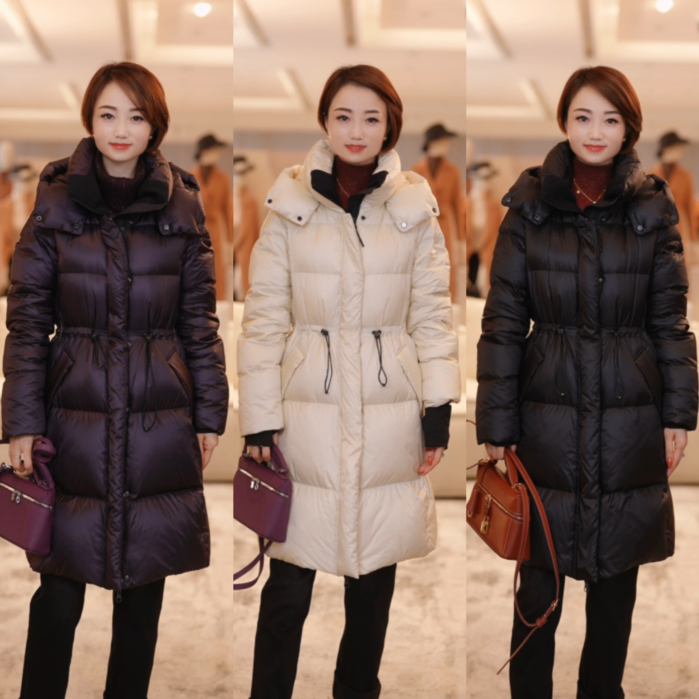 【镇店之宝中长款4.0】奢品黑标95级白鹅绒帽子可拆卸8S83Y3199-3