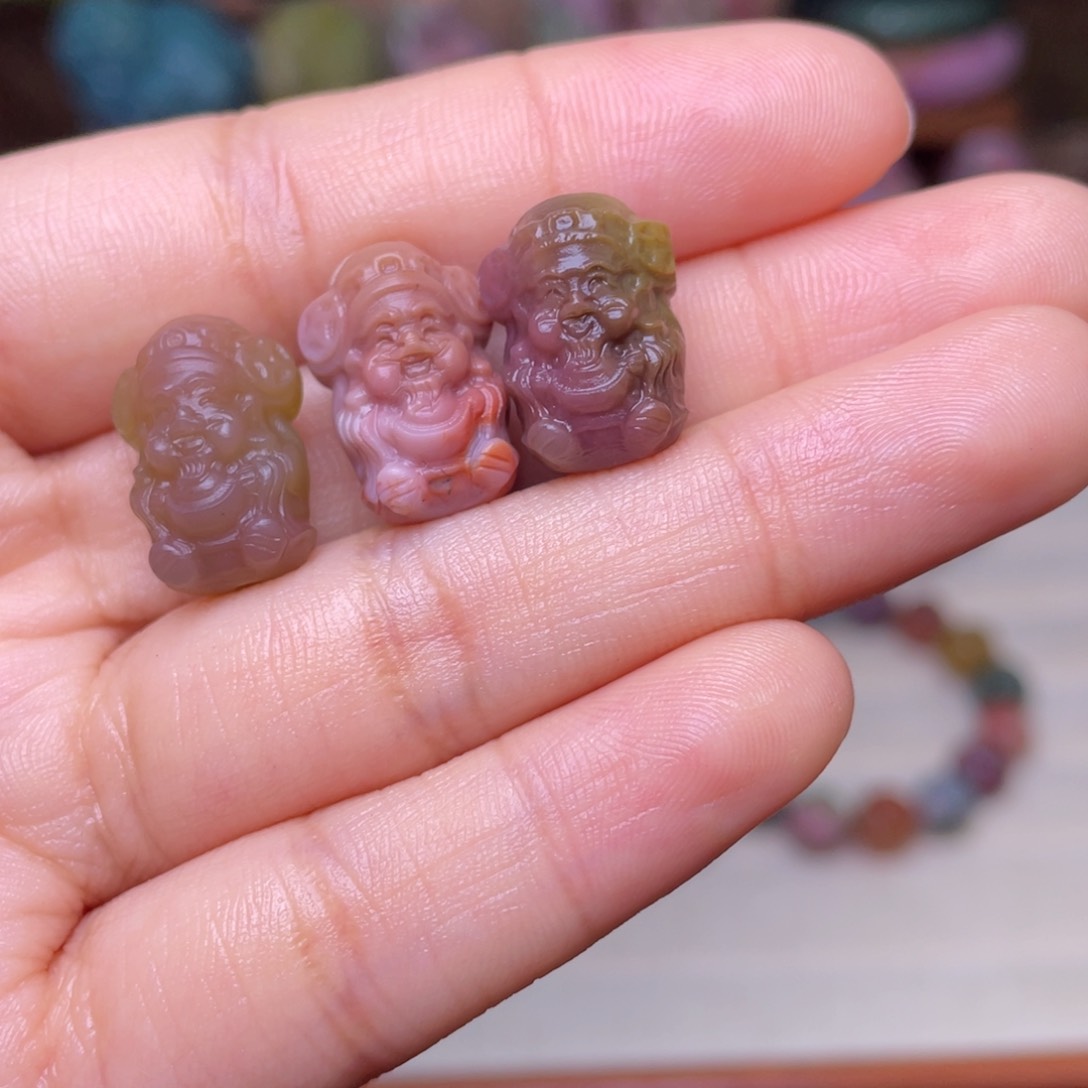 玛瑙/玉髓珠宝半成品未镶嵌盐源玛瑙财神爷福利