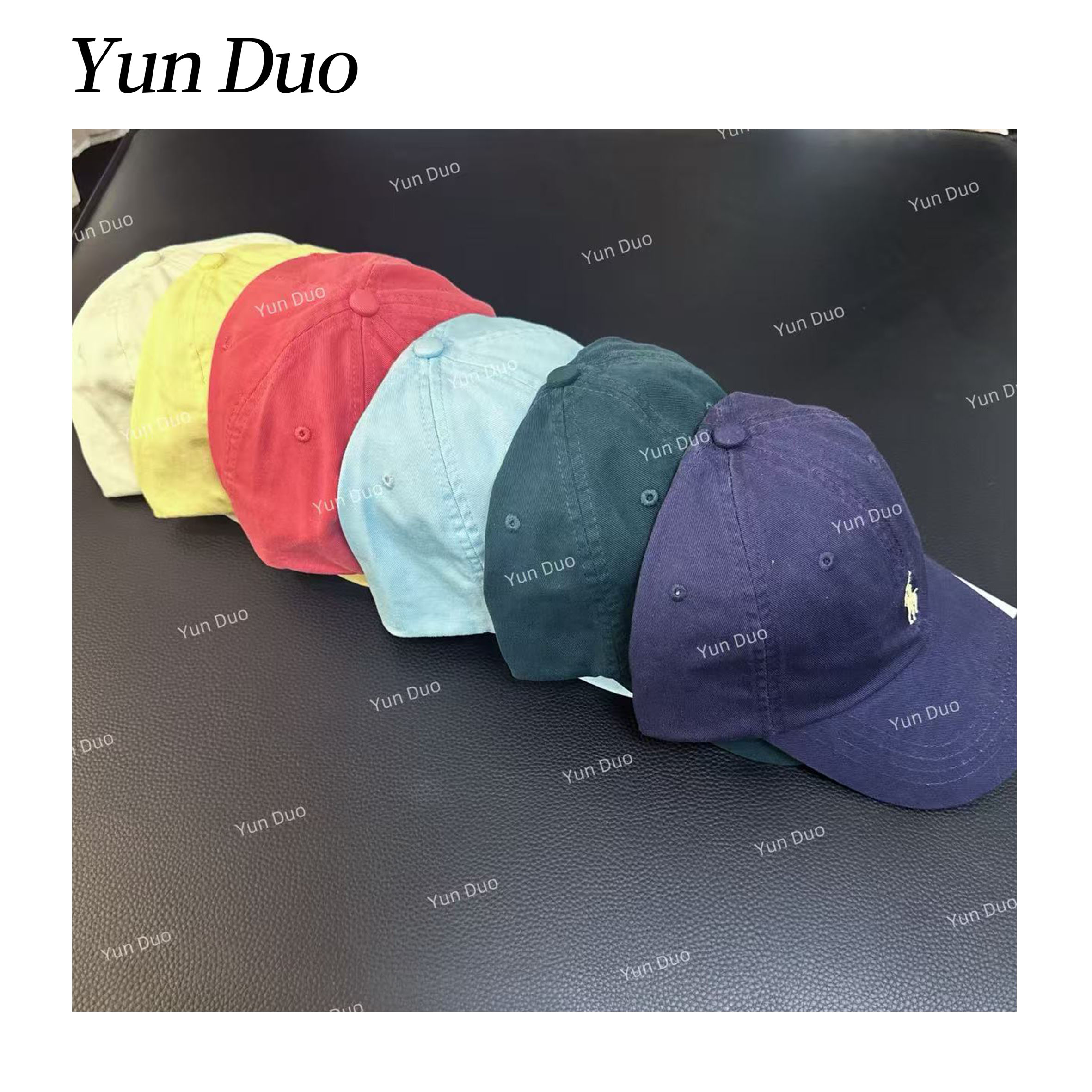 云朵定制 刺绣新款复古字母棒球帽LD66