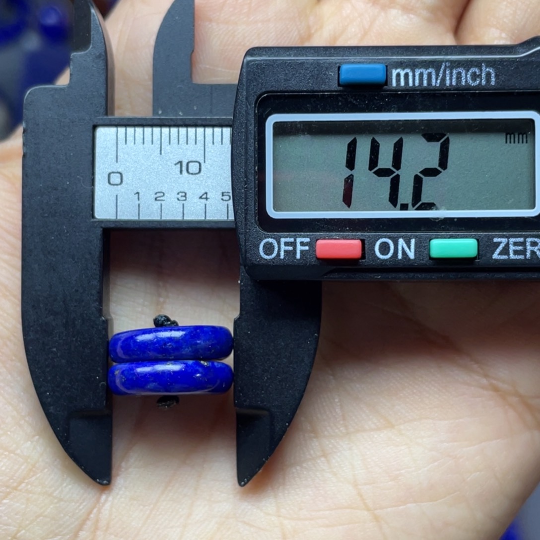 青金石未镶嵌14mm隔片配饰