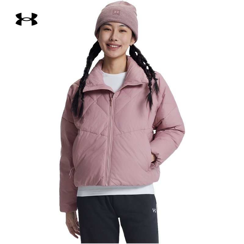 安德玛官方UA Elicit女600蓬保暖运动休闲短款鸭绒羽绒服6003971