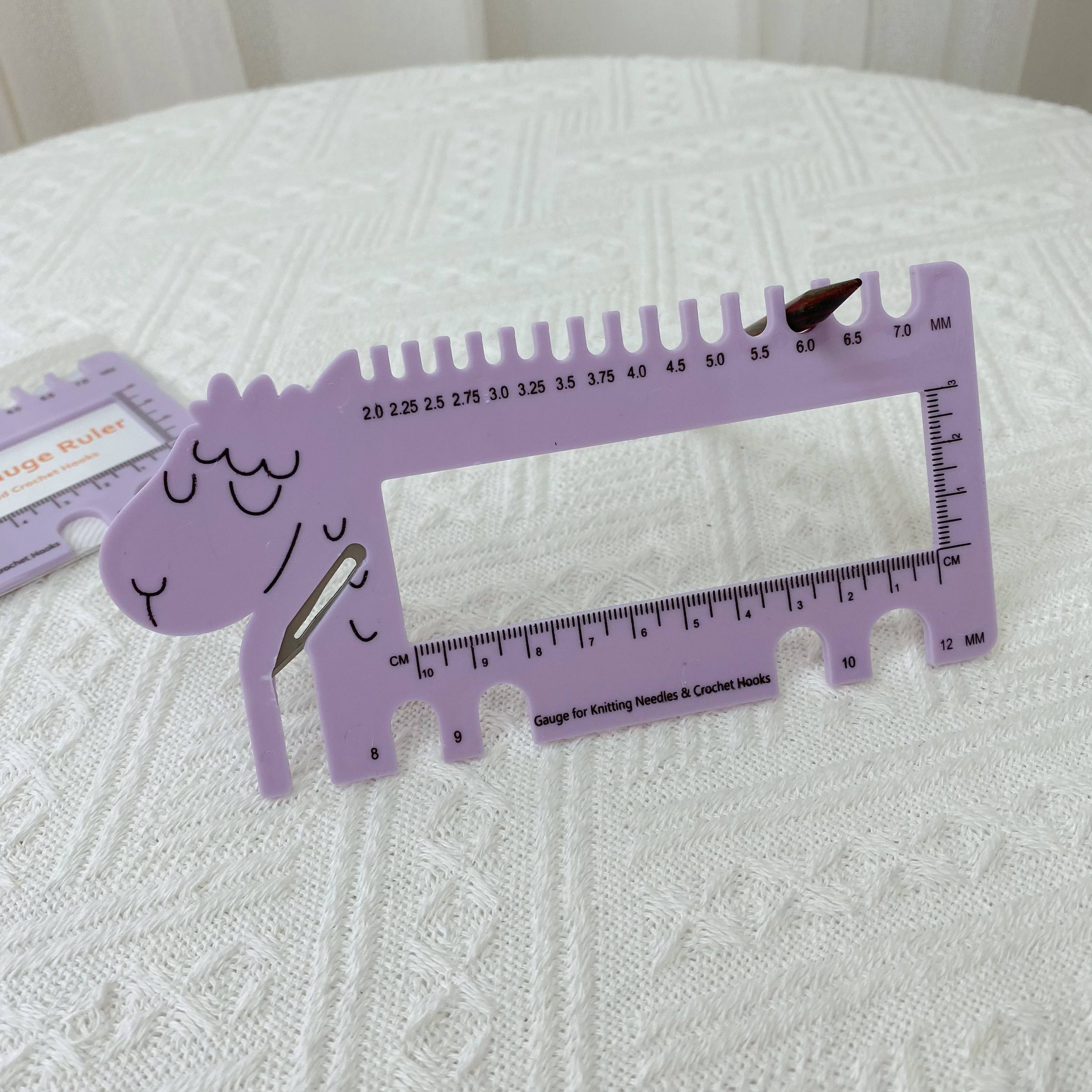 卡乐织手工编织工具可爱测量毛线小样密度尺辅助编织毛线衣工具