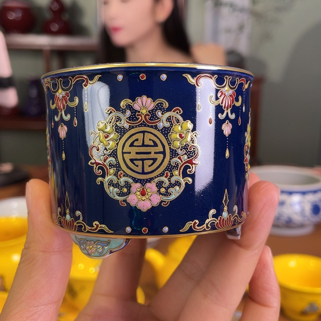 清欢雅玩原矿霁蓝珐琅彩