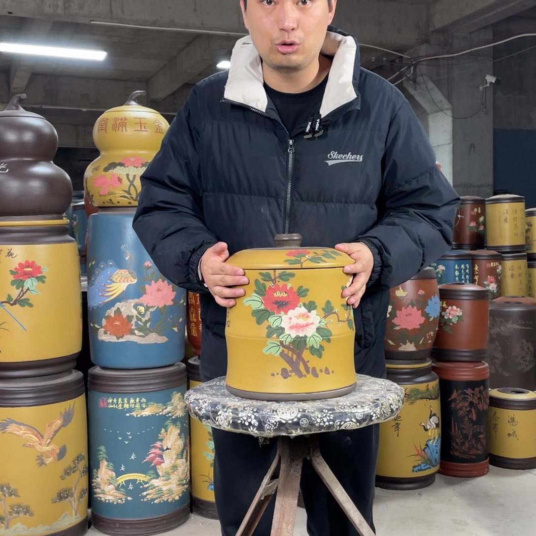 宜兴原矿紫砂茶叶罐