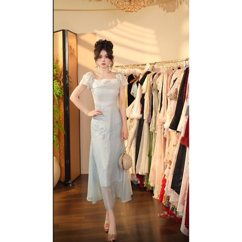 瑞瑞定制-1051蓝月谷连衣裙N695