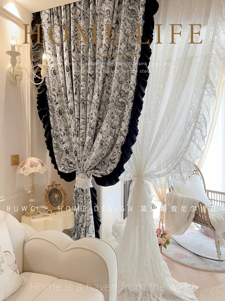 2025新款高级法式莫里斯提花窗帘客厅卧室窗帘