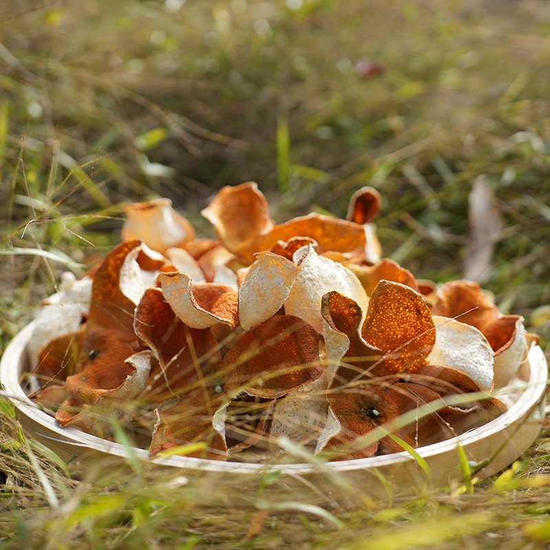 （收藏级茶枝柑）大红陈皮2024老树新会 新会柑天然新鲜甜生晒整皮