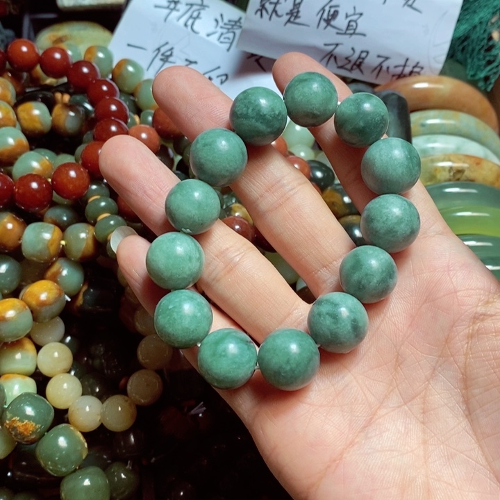 蛇纹石玉手链未镶嵌