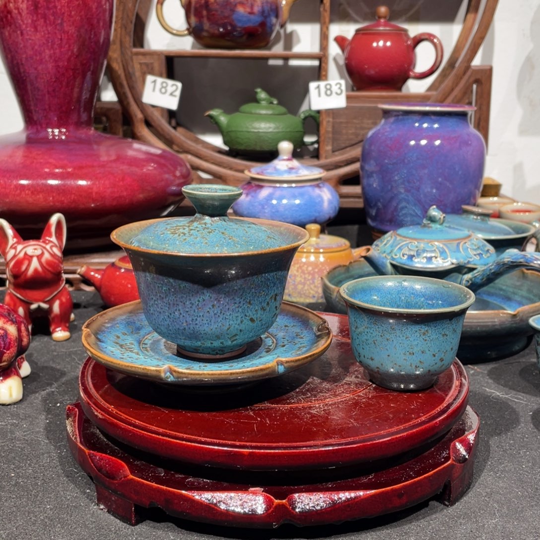 没***遛中国神后钧瓷茶器