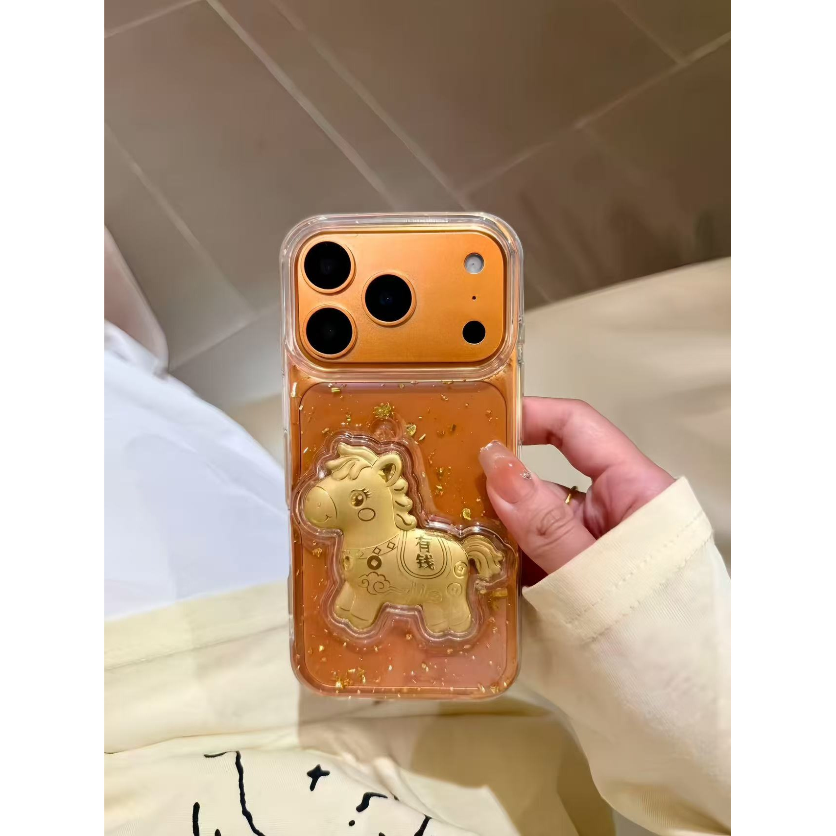高级感ins马上有钱适用于苹果17pro手机壳iPhone新款透明网红男女