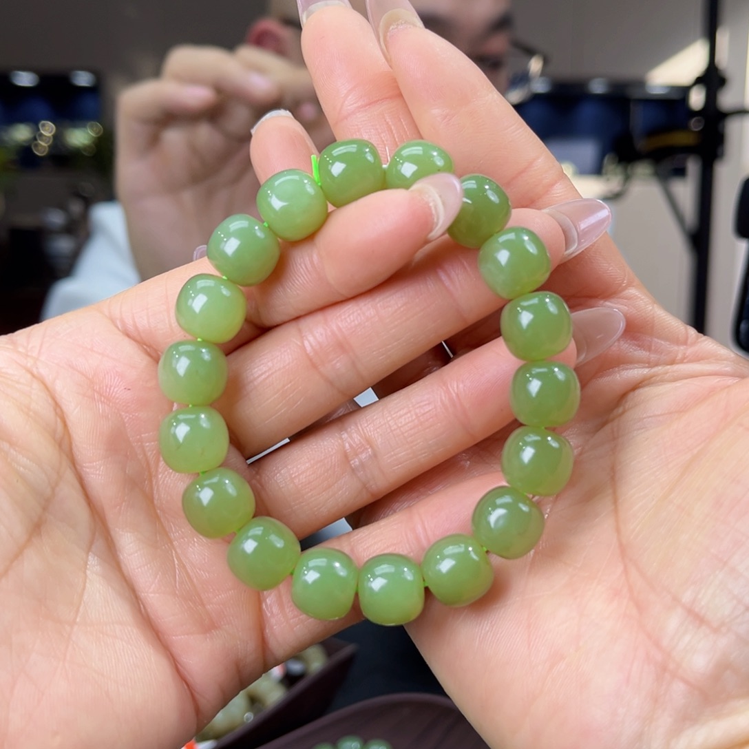 未镶嵌手串和田玉天然和田玉新疆若羌青黄口料12