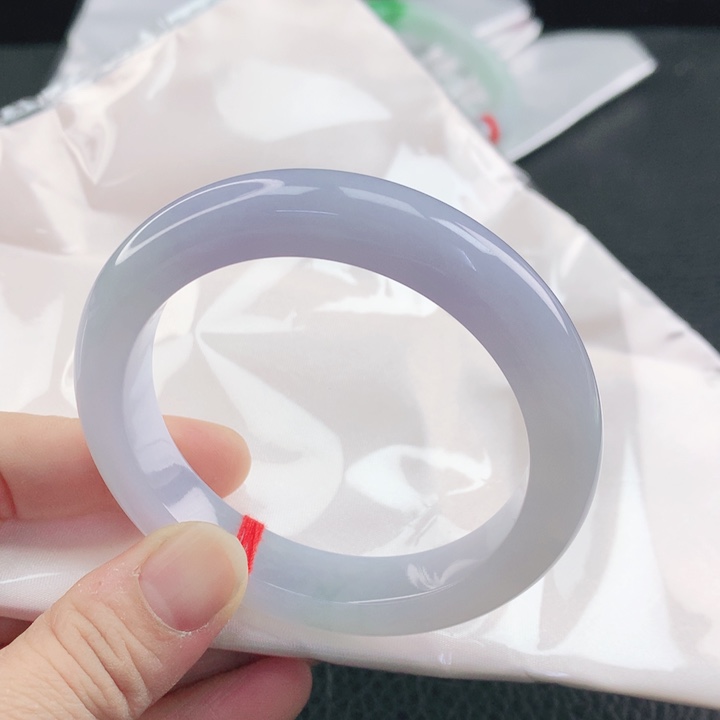 翡翠未镶嵌手镯55+紫罗兰翡翠手镯