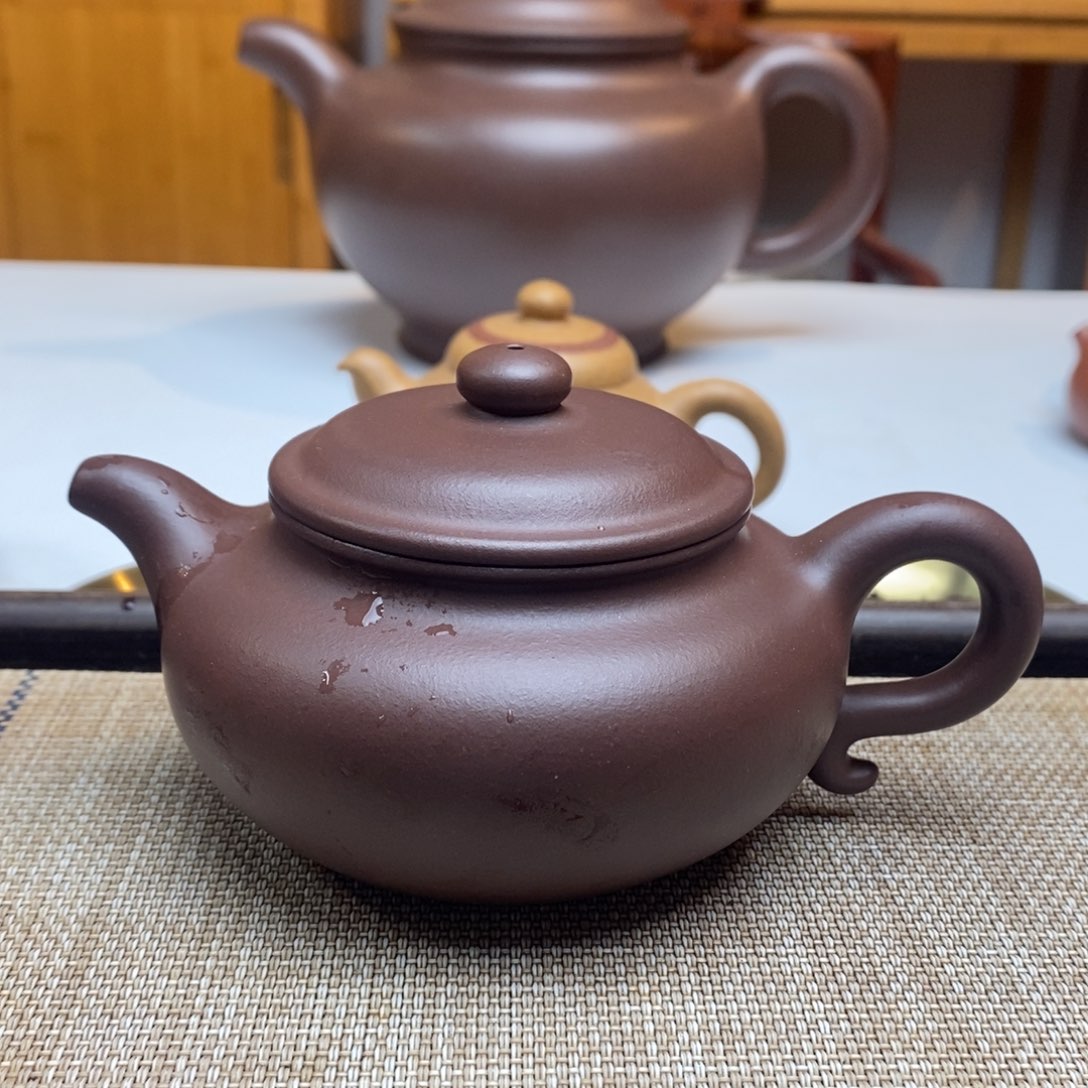 紫砂茶杯300毫升二号井紫泥