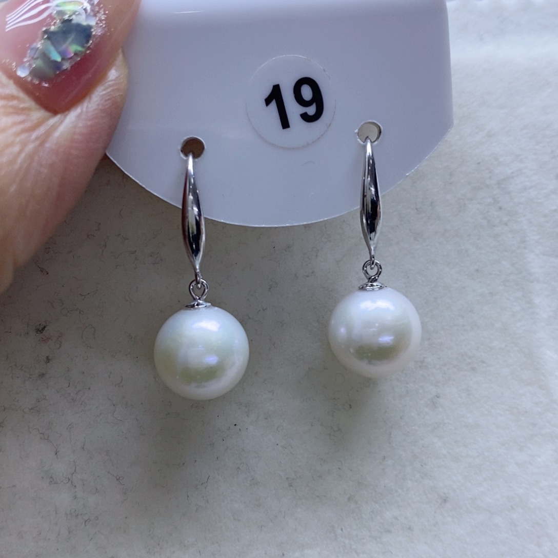 淡水珍珠耳饰银S925镶嵌