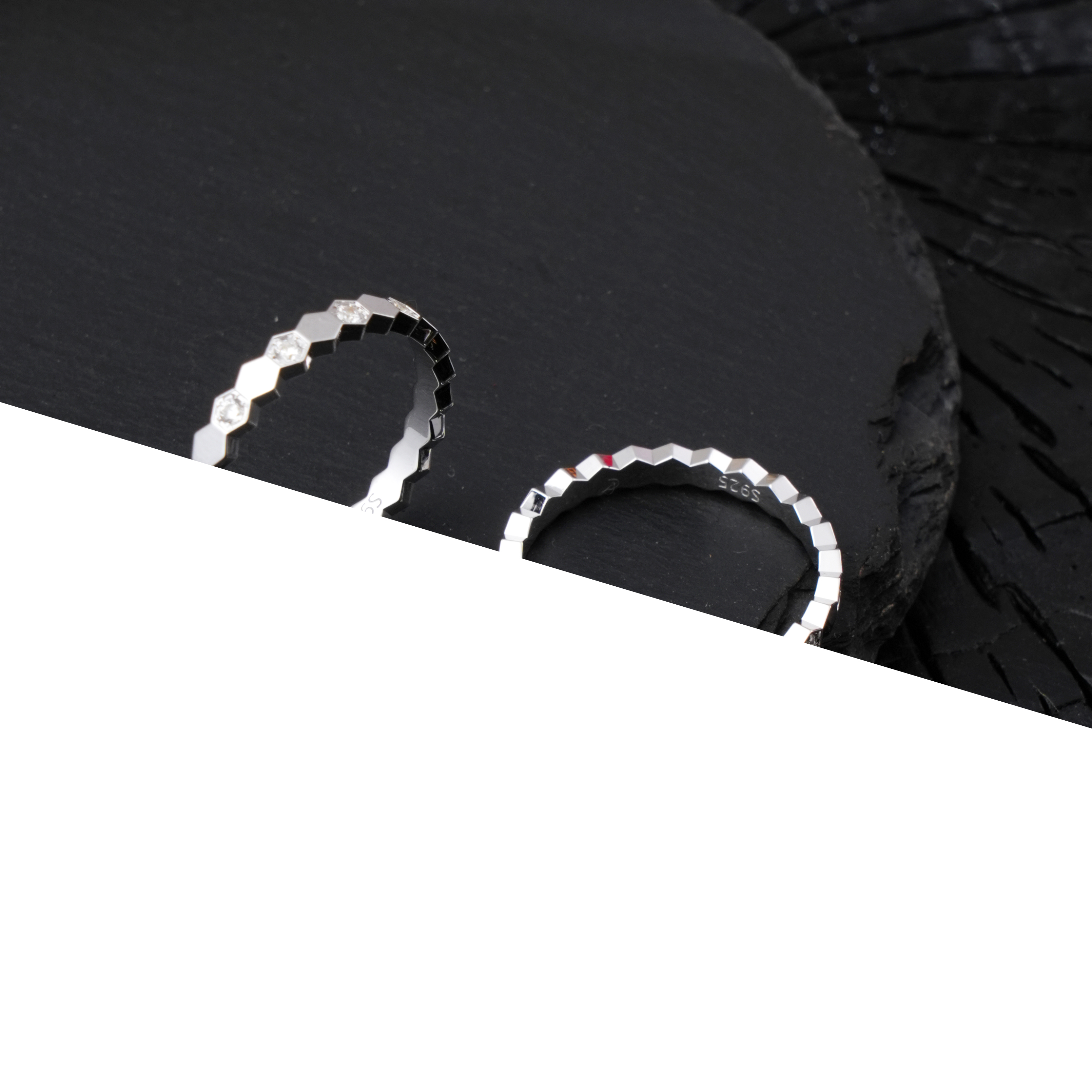 925银合成锆石戒指 制道珠宝蜂巢蜂窝戒指女闭口高级小众