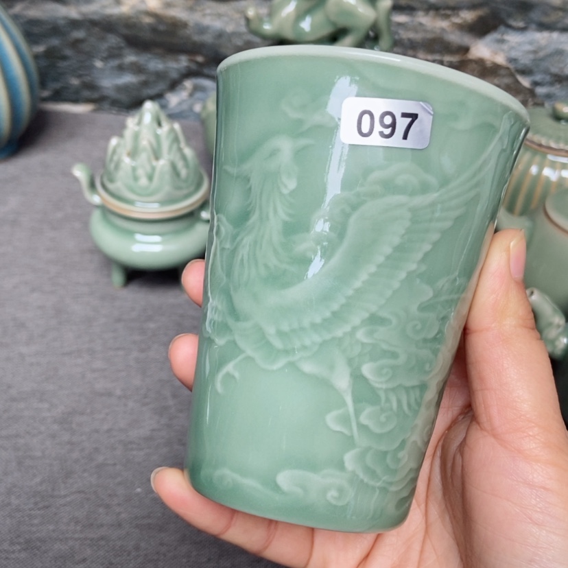 【闪购商品】可乐杯原矿青绿釉