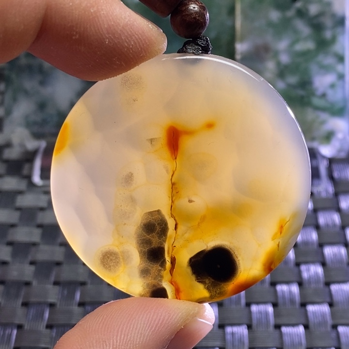 玛瑙/玉髓海洋玉髓吊坠未镶嵌