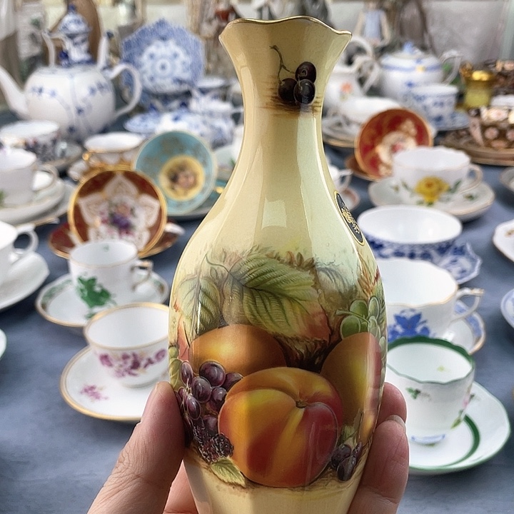 中古海外欧瓷盘盘子小房子