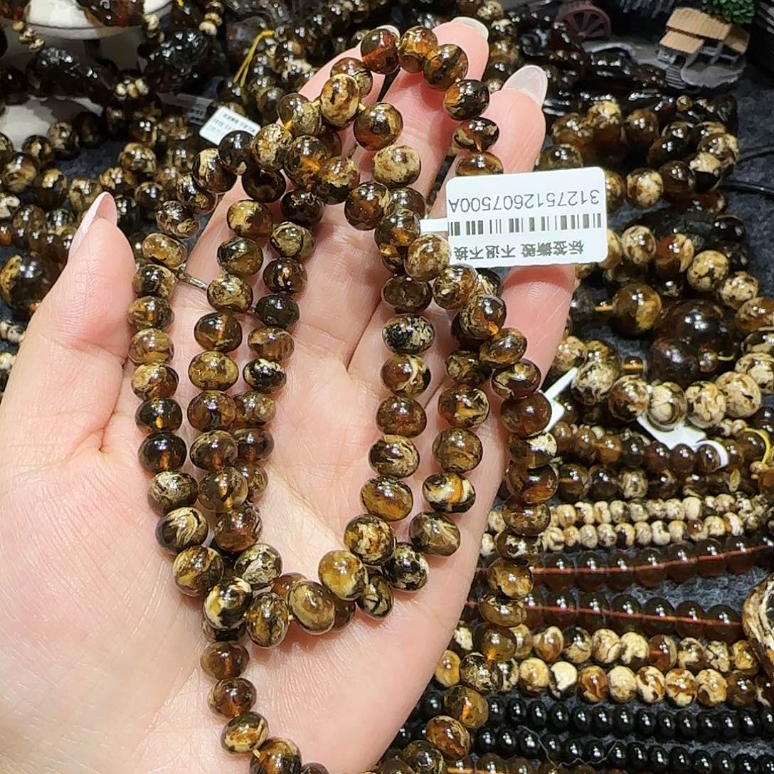 琥珀耳饰未镶嵌蒙*抚顺琥珀